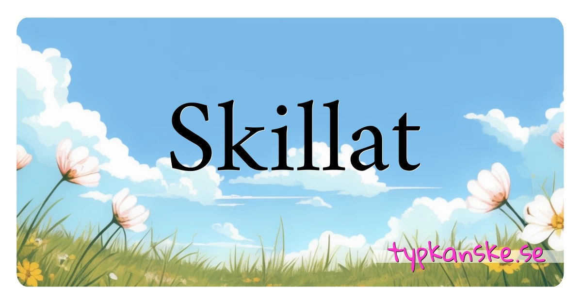 Skillat synonymer korsord betyder förklaring och användning