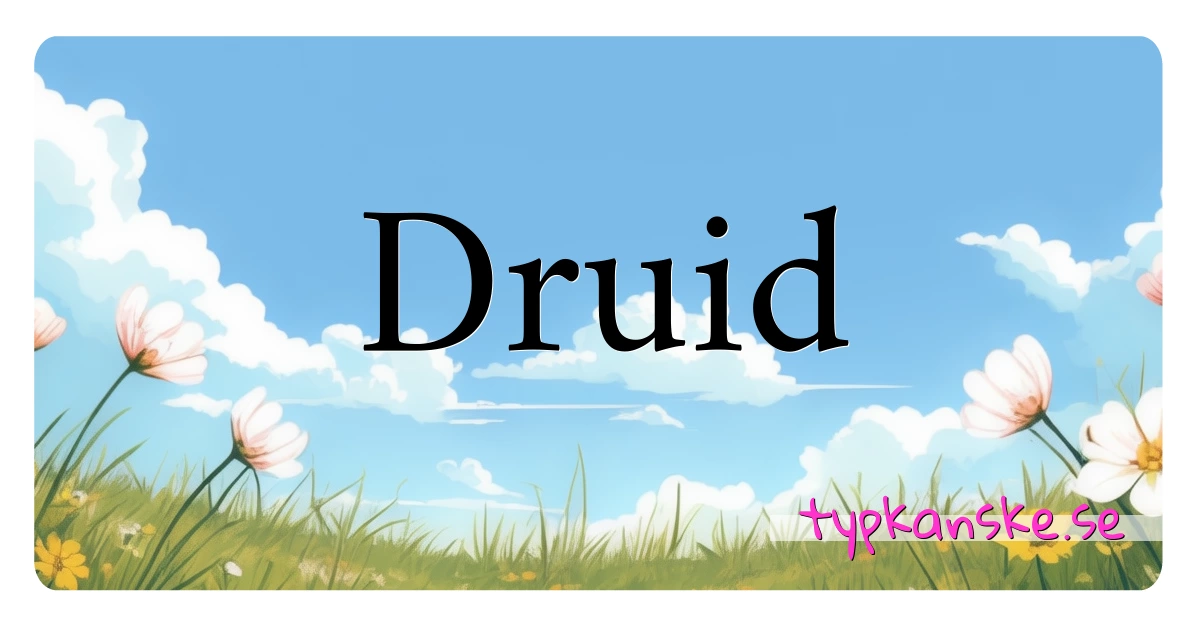 Druid synonymer korsord betyder förklaring och användning