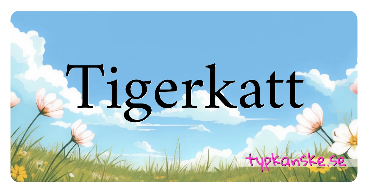 Tigerkatt synonymer korsord betyder förklaring och användning