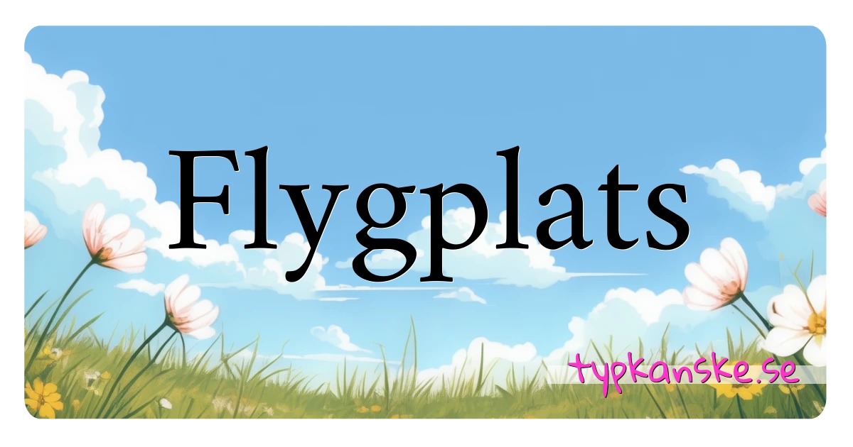 Flygplats synonymer korsord betyder förklaring och användning