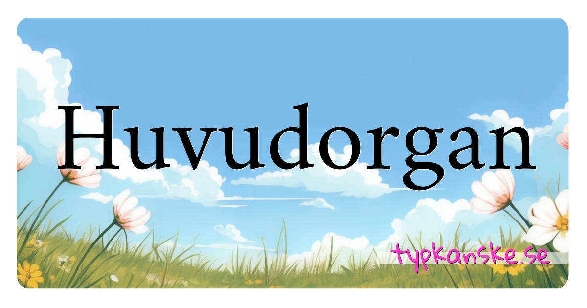 Huvudorgan synonymer korsord betyder förklaring och användning