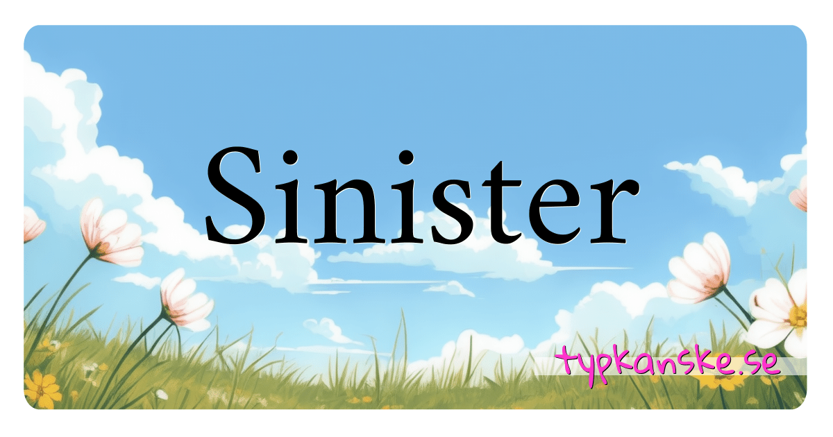 Synonym till Sinister