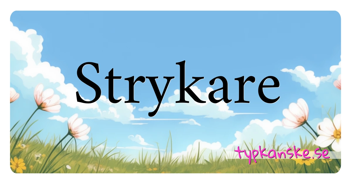 Strykare synonymer korsord betyder förklaring och användning