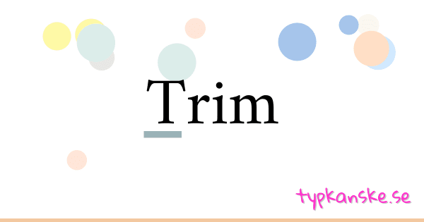 synonym-till-trim