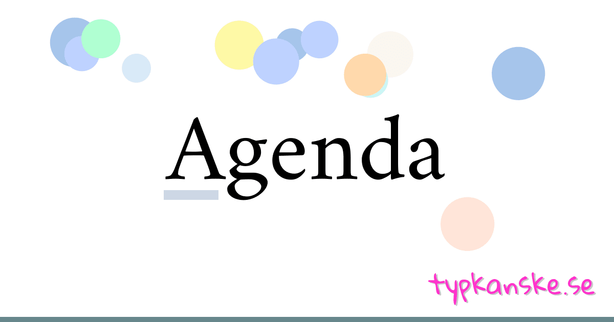 synonym-till-agenda