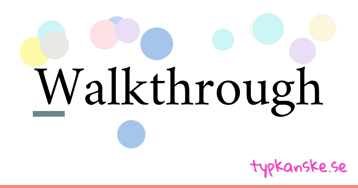 Synonym Till Walkthrough