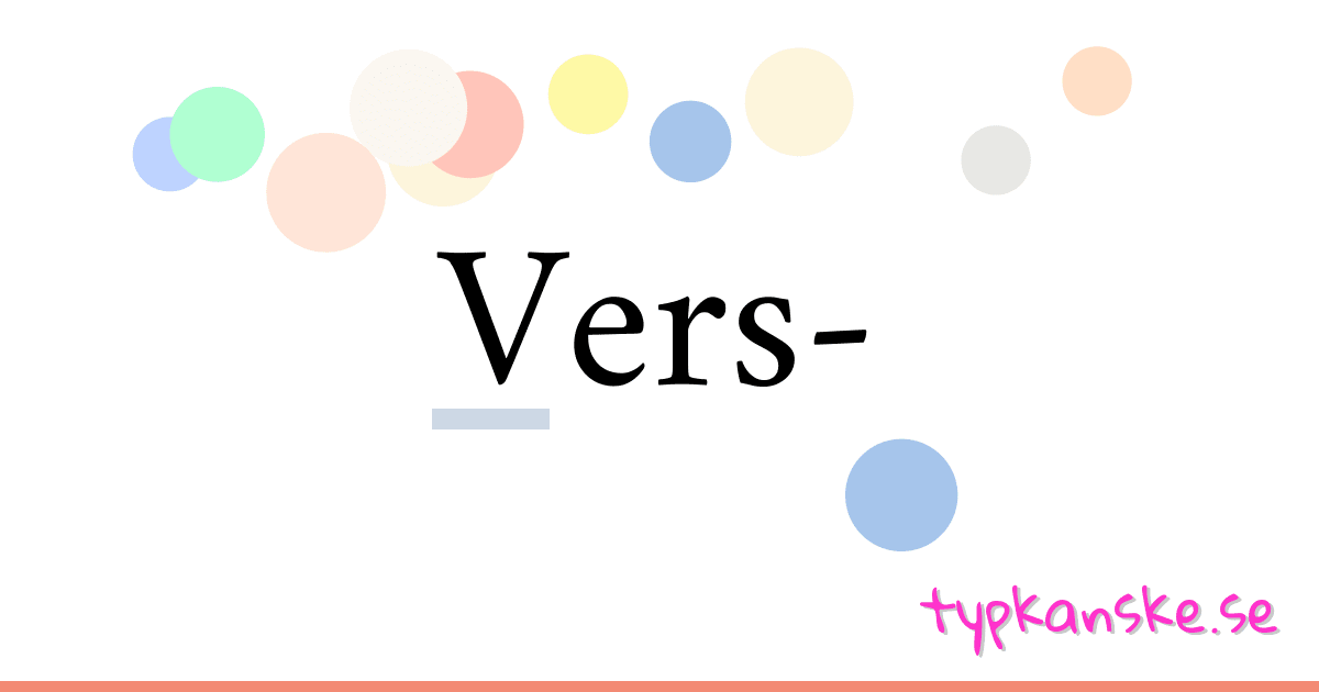 Synonym Till Vers-