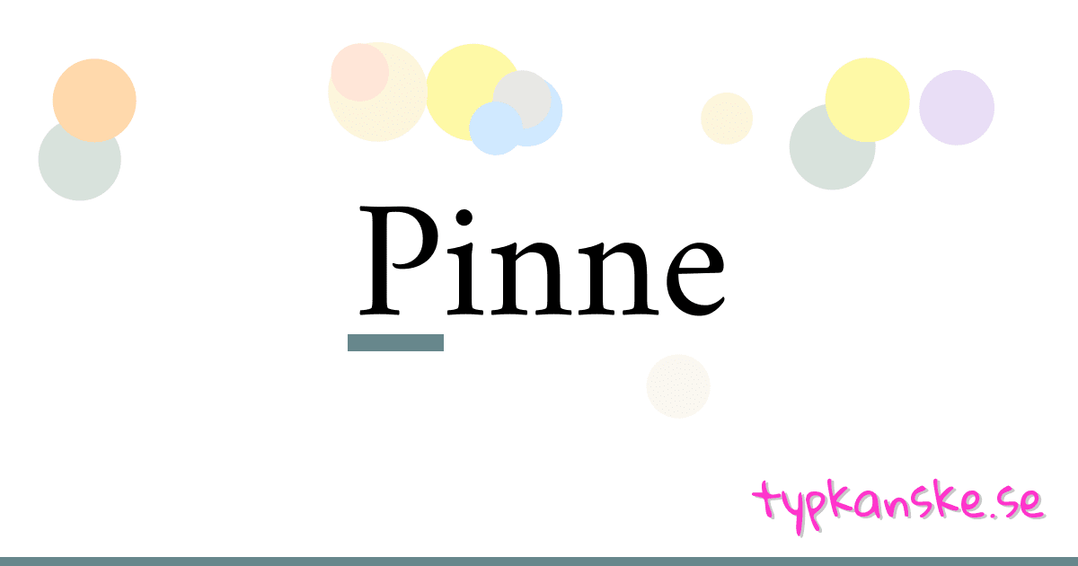 Synonym Till Pinne